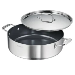 Utsava Tri-Ply Clad Covered Casserole with Ceramic Interior