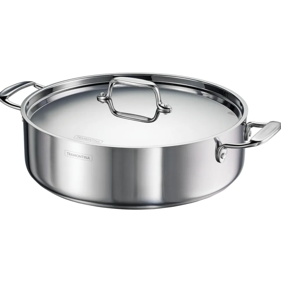 Utsava Tri-Ply Clad Covered Casserole with Ceramic Interior