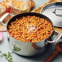 Utsava Tri-Ply Clad Covered Casserole with Ceramic Interior