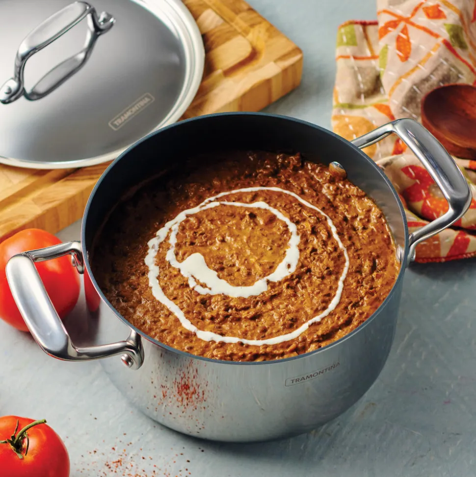 Utsava Tri-Ply Clad Covered Casserole with Ceramic Interior