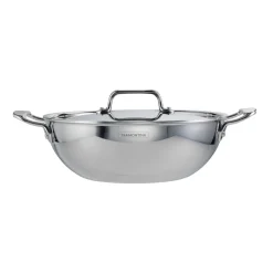 Utsava Tri-Ply Clad Covered Kadai with Ceramic Interior