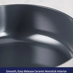 Utsava Tri-Ply Clad 2.2 Qt Covered Saucepan with Ceramic Interior