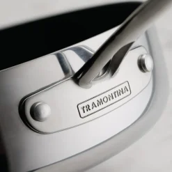 Utsava Tri-Ply Clad 2.9 Qt Covered Deep Sauté Pan with Ceramic Interior