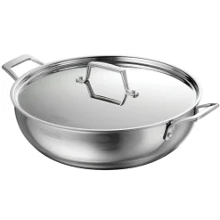Utsava Tri-Ply Clad Stainless Steel Covered Kadai