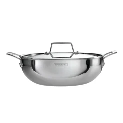 Utsava Tri-Ply Clad Stainless Steel Covered Kadai