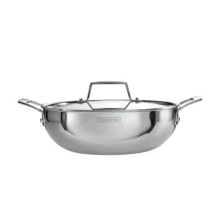 Utsava Tri-Ply Clad Stainless Steel Covered Kadai