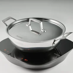 Utsava Tri-Ply Clad Stainless Steel Covered Kadai