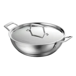 Utsava Tri-Ply Clad Stainless Steel Covered Kadai