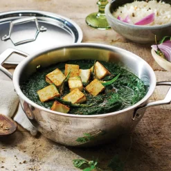 Utsava Tri-Ply Clad Stainless Steel Covered Kadai