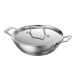 Utsava Tri-Ply Clad Stainless Steel Covered Kadai