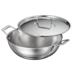 Utsava Tri-Ply Clad Stainless Steel Covered Kadai