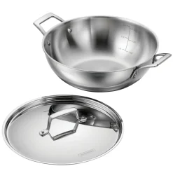 Utsava Tri-Ply Clad Stainless Steel Covered Kadai