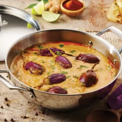 Utsava Tri-Ply Clad Stainless Steel Covered Kadai