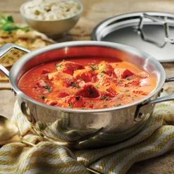 Utsava Tri-Ply Clad Stainless Steel Covered Kadai