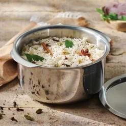 Utsava Tri-Ply Clad Stainless Steel Covered Tope Patila