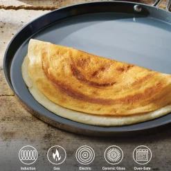 Utsava Tri-Ply Clad Stainless Steel Ceramic Nonstick Dosa Tawa