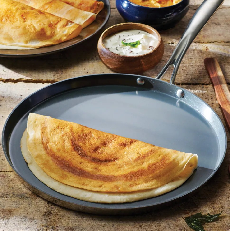 Utsava Tri-Ply Clad Stainless Steel Ceramic Nonstick Dosa Tawa