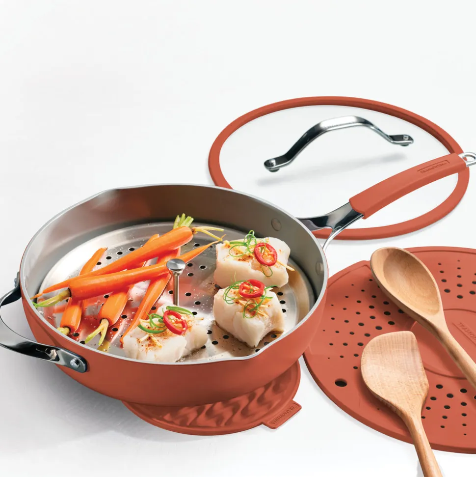 Vue All-in-One Plus Pan, Ceramic Nonstick, 7-Piece Set