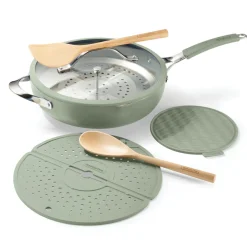 Vue All-in-One Plus Pan, Ceramic Nonstick, 7-Piece Set