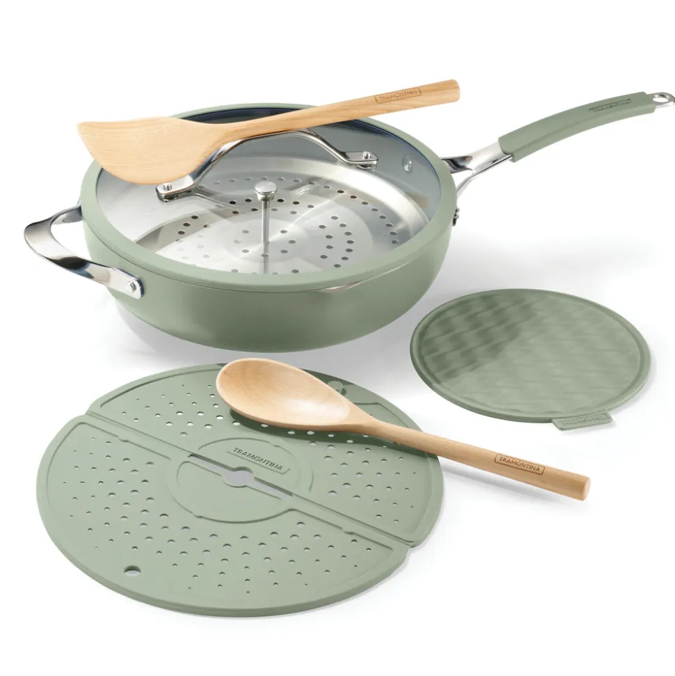 Vue All-in-One Plus Pan, Ceramic Nonstick, 7-Piece Set
