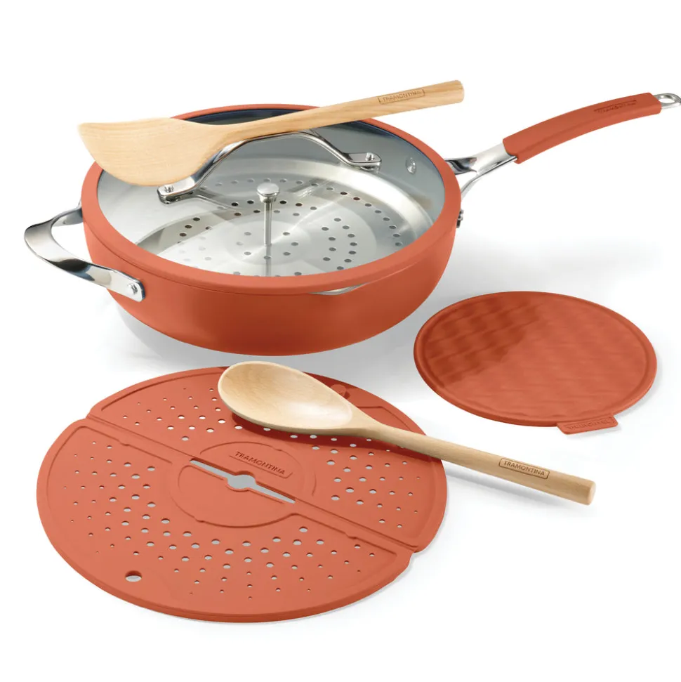 Vue All-in-One Plus Pan, Ceramic Nonstick, 7-Piece Set